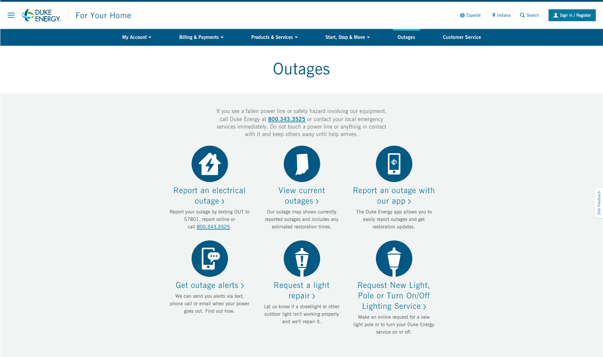 Duke Energy Outages